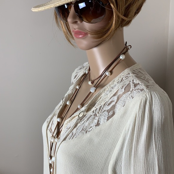 NWOT Entro Boho Cream Dress - Picture 4 of 9